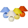 Lampe de table classique en céramique et tissu blanc mat