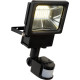 Projecteur noir avec capteur de présence LED 20W Auron