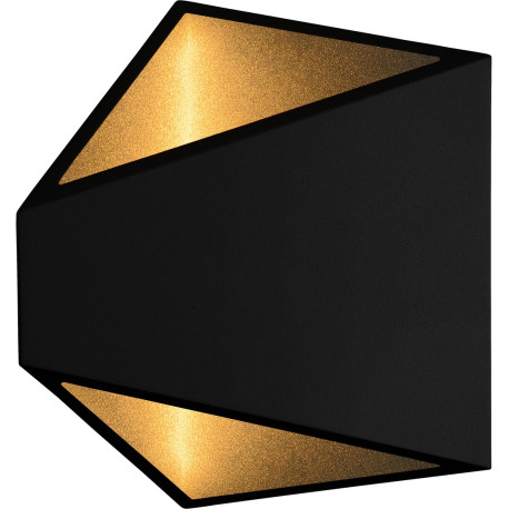 Applique moderne extérieure en aluminium noir Gaby