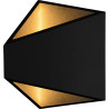 Applique moderne extérieure en aluminium noir Gaby