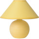 Lampe de table classique en céramique et tissu jaune mat