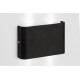 Applique moderne d'extérieur en aluminium noir LED Gabia