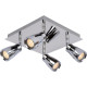 Spot moderne 4 LED en métal chromé Gall