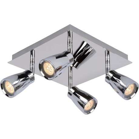 Spot moderne 4 LED en métal chromé Gall