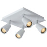 Spot moderne 4 LED en métal blanc Gall