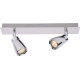 Spot moderne 2 LED en métal chromé Gall