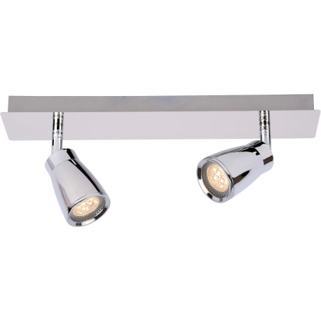 Spot moderne 2 LED en métal chromé Gall