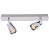 Spot moderne 2 LED en métal chromé Gall