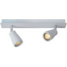 Spot moderne 2 LED en métal blanc Gall