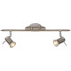 Spot moderne 2 LED en métal chromé Hélie