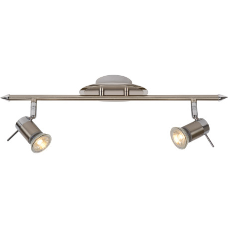 Spot moderne 2 LED en métal chromé Hélie