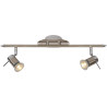 Spot moderne 2 LED en métal chromé Hélie