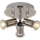 Spot moderne 3 LED en métal chromé Hélie
