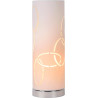 Lampe à poser contemporaine en tissu blanc Valencia