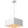 Suspension moderne ajustable en métal blanc 5 LED Helois