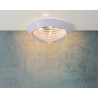 Plafonnier moderne en PVC blanc Ø27 cm Hana