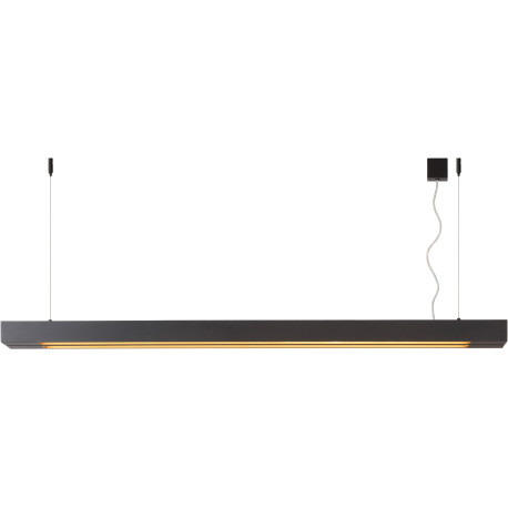 Suspension moderne en aluminium noir 2 LED Hanaé