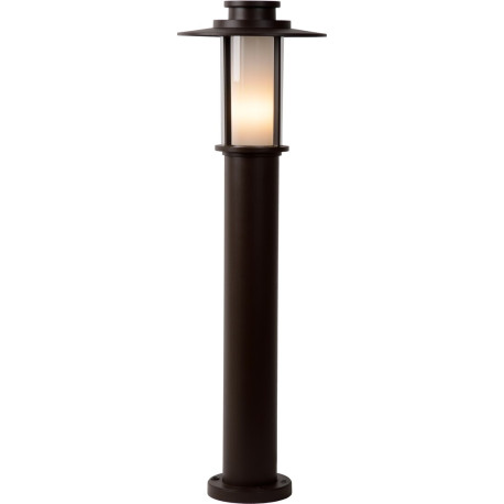 Borne classique d'extérieur en aluminium brun Ø24 cm Ido