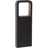 Borne moderne extérieure LED en aluminium noir H35 cm Ilda