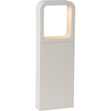Borne moderne extérieure LED en aluminium blanc H35 cm Ilda