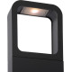 Borne moderne extérieure LED en aluminium noir H65 cm Ilda