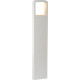 Borne moderne extérieure LED en aluminium blanc H65 cm Ilda