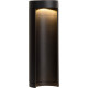 Borne moderne d'extérieur LED en aluminium noir H25 cm Ilea