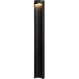 Borne moderne d'extérieur LED en aluminium noir H65 cm Ilea
