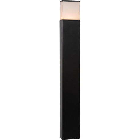 Borne moderne d'extérieur aluminium noir LED H90 cm Ilona