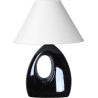 Lampe de table moderne en céramique nacrée noire Mika