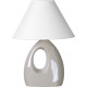 Lampe de table moderne en céramique nacrée blanche Mika