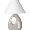 Lampe de table moderne en céramique nacrée blanche Mika