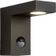 Applique extérieure moderne aluminium noir avec capteur LED Kalie