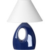 Lampe de table moderne en céramique nacrée bleue Mika