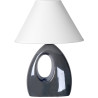 Lampe de table moderne en céramique nacrée grise Mika