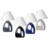 Lampe de table moderne en céramique nacrée grise Mika