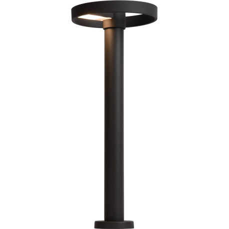 Borne moderne d'extérieur aluminium noir LED H50 cm Katell