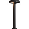 Borne moderne d'extérieur aluminium noir LED H50 cm Katell