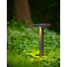Borne moderne d'extérieur aluminium noir LED H50 cm Katell