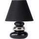 Lampe de table contemporaine céramique noire Galet