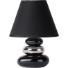 Lampe de table contemporaine céramique noire Galet