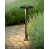 Borne moderne d'extérieur aluminium noir LED H50 cm Katell