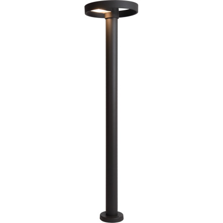 Borne moderne d'extérieur aluminium noir LED H80 cm Katell
