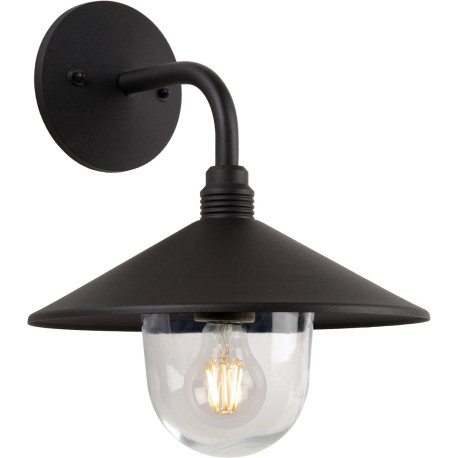 Applique vintage d'extérieur aluminium noir LED Kelya