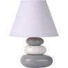 Lampe de table contemporaine céramique grise Galet