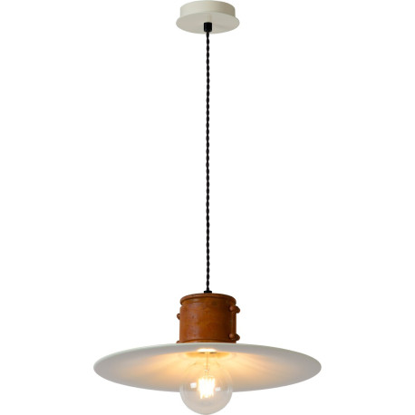 Suspension rustique en métal couleur crème Lars
