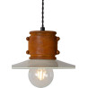 Suspension rustique en métal couleur crème Lars