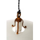 Suspension rustique en métal couleur crème Lary