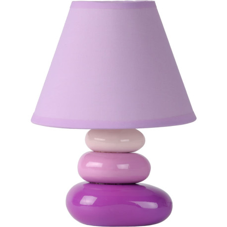 Lampe de table contemporaine céramique mauve Galet