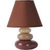 Lampe de table contemporaine céramique brune Galet